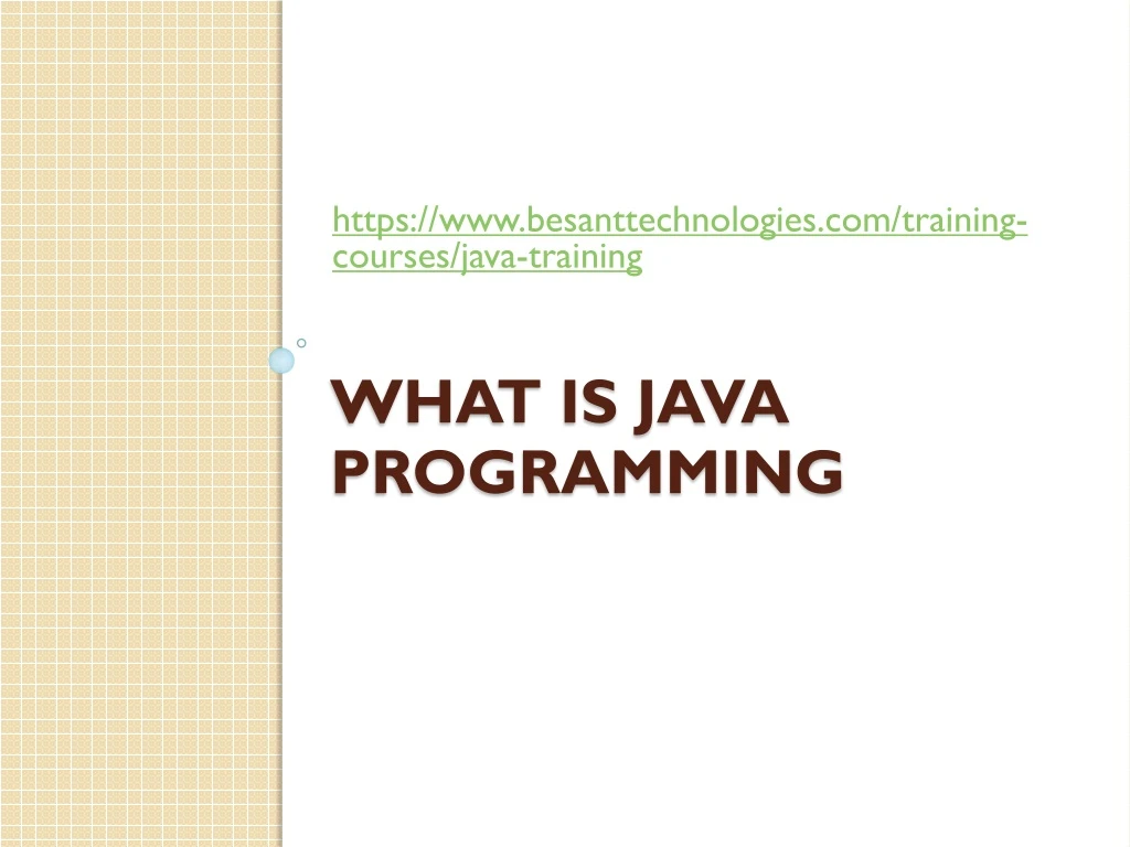 what is java programming