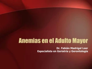 Anemias en el Adulto Mayor - slide 1