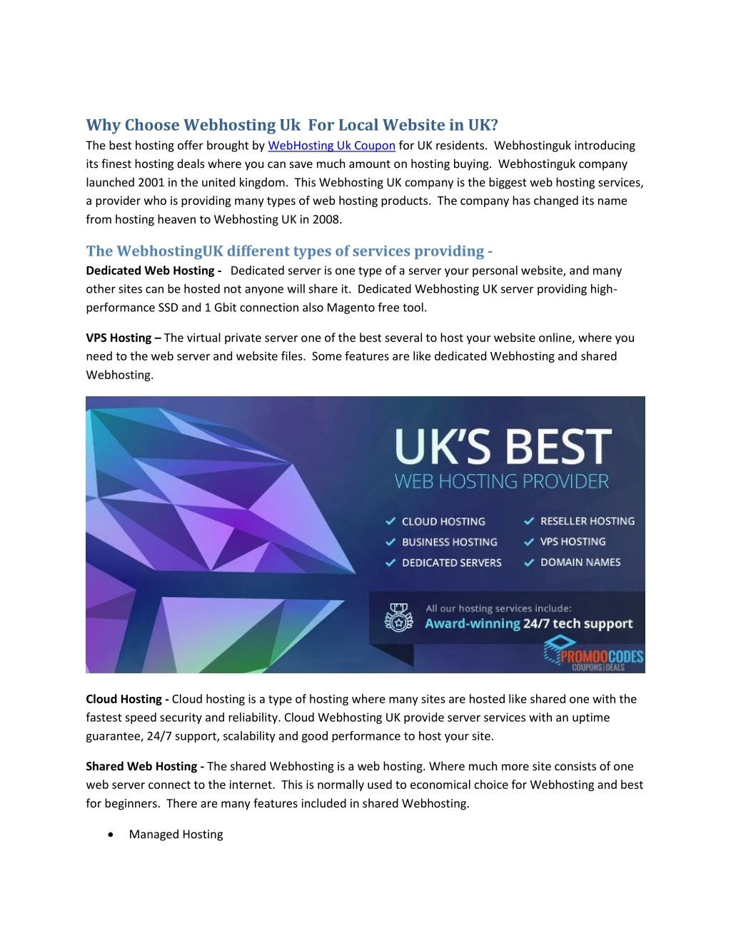 why choose webhosting uk for local website