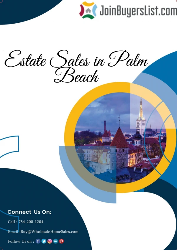 Estate Sales in  Palm Beach | JoinBuyersList