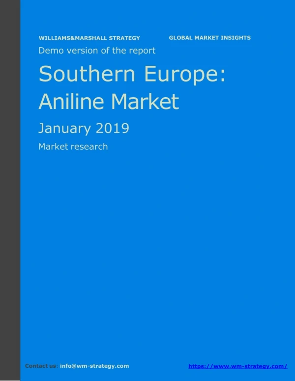 WMStrategy Demo Southern Europe Aniline Market January 2019