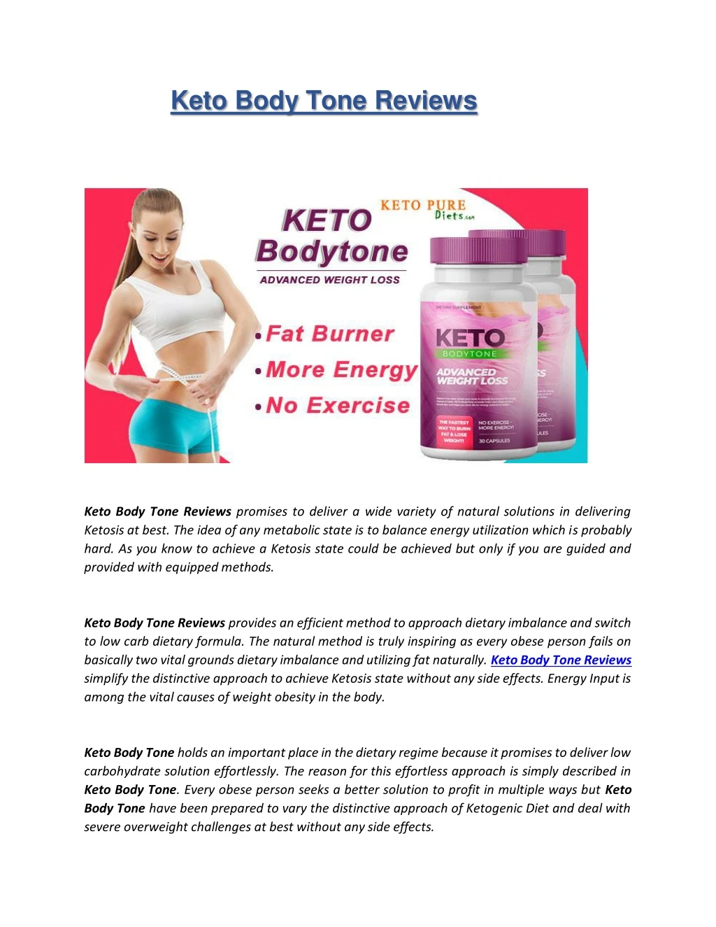 keto body tone reviews