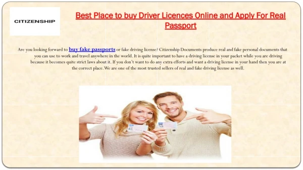 Are you Looking for Passport Documents| Driving License| Resident Permit| Diplomas & Certificates