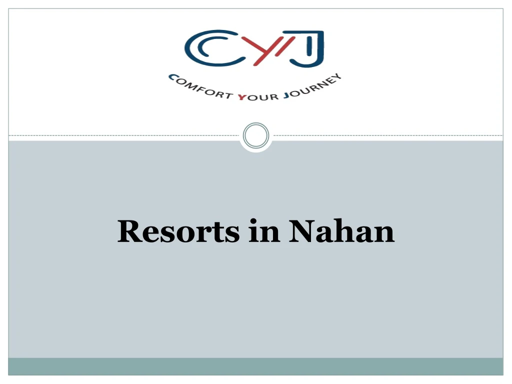 resorts in nahan