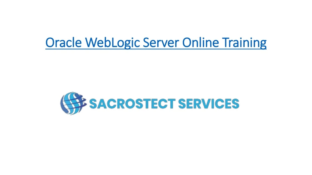 oracle weblogic server online training