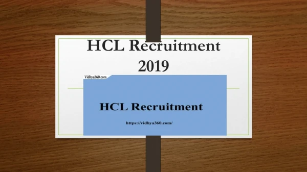 HCL Recruitment 2019: Apply for 26 Assistant Foreman & Mining Mate