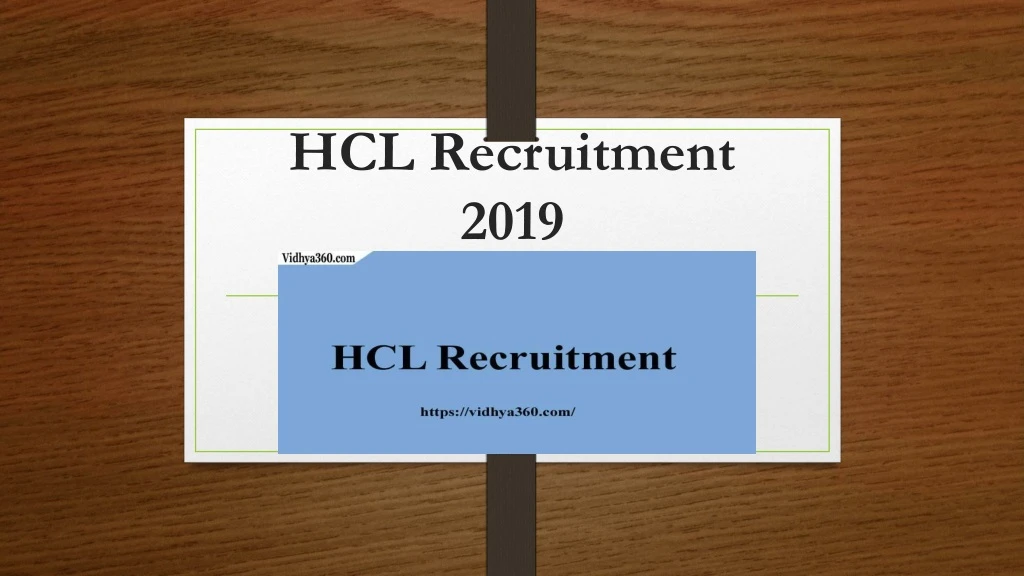 hcl recruitment 2019