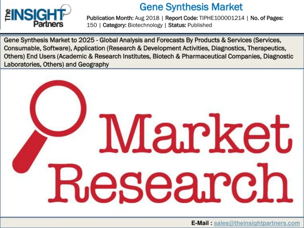 Global and Regional Gene Synthesis Market Analysis 2019-2025