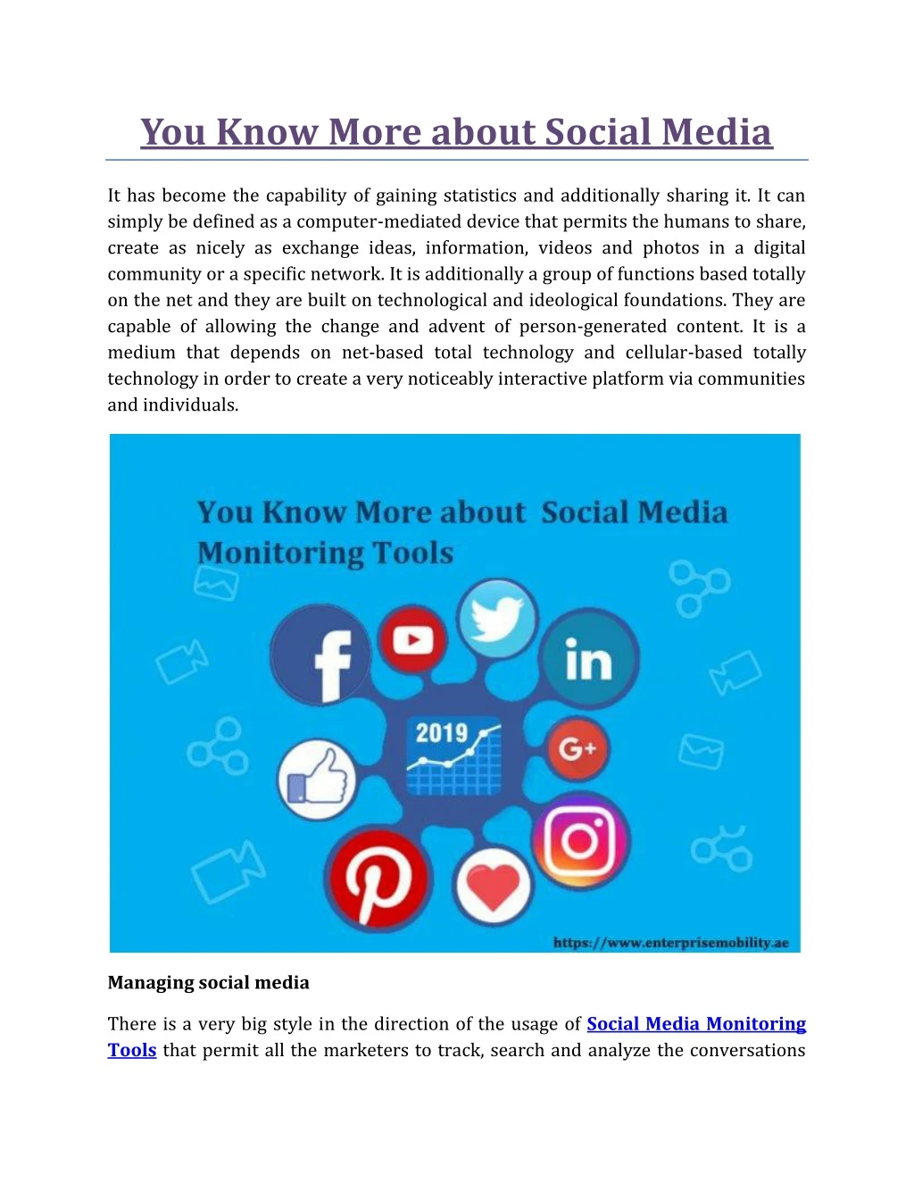 you know more about social media