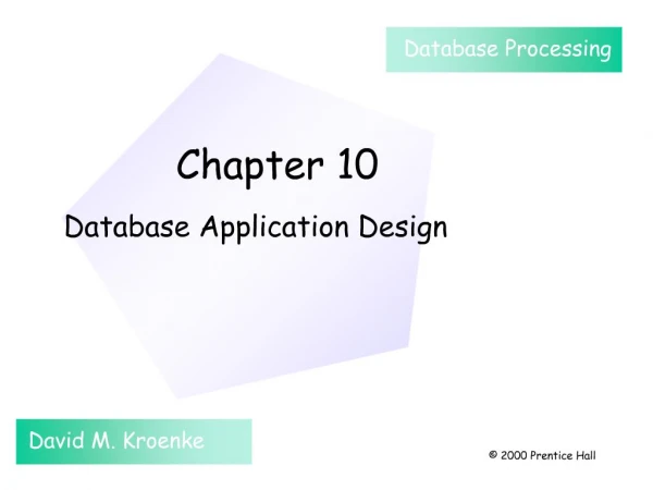 Database Application Design