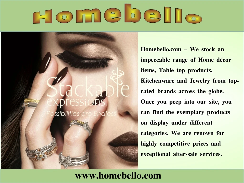 homebello com we stock an impeccable range