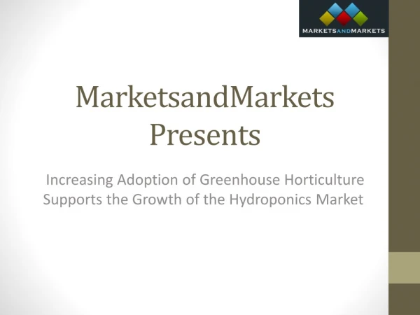 Hydroponics Market - Growth, Trends and Forecasts (2019 - 2025)