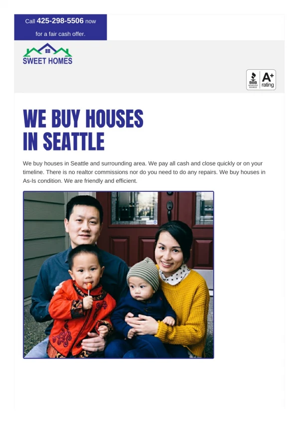 We buy houses Seattle WA