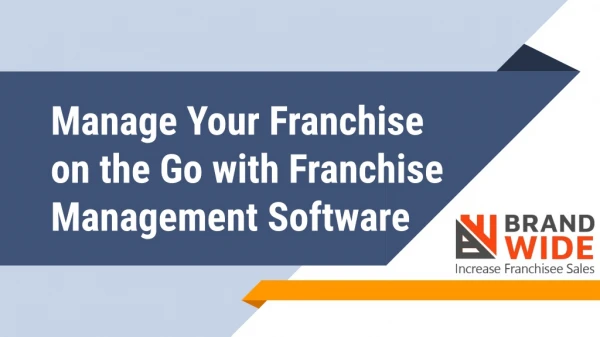 Manage Your Franchise on the Go with Franchise Management Software