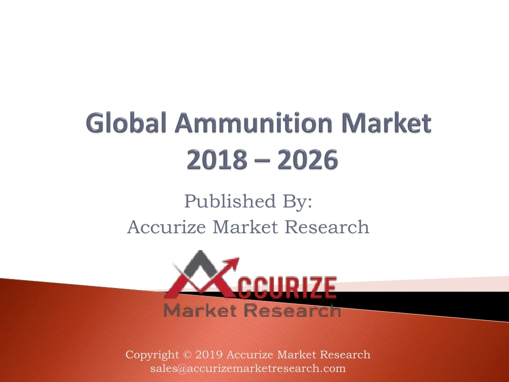 global ammunition market 2018 2026