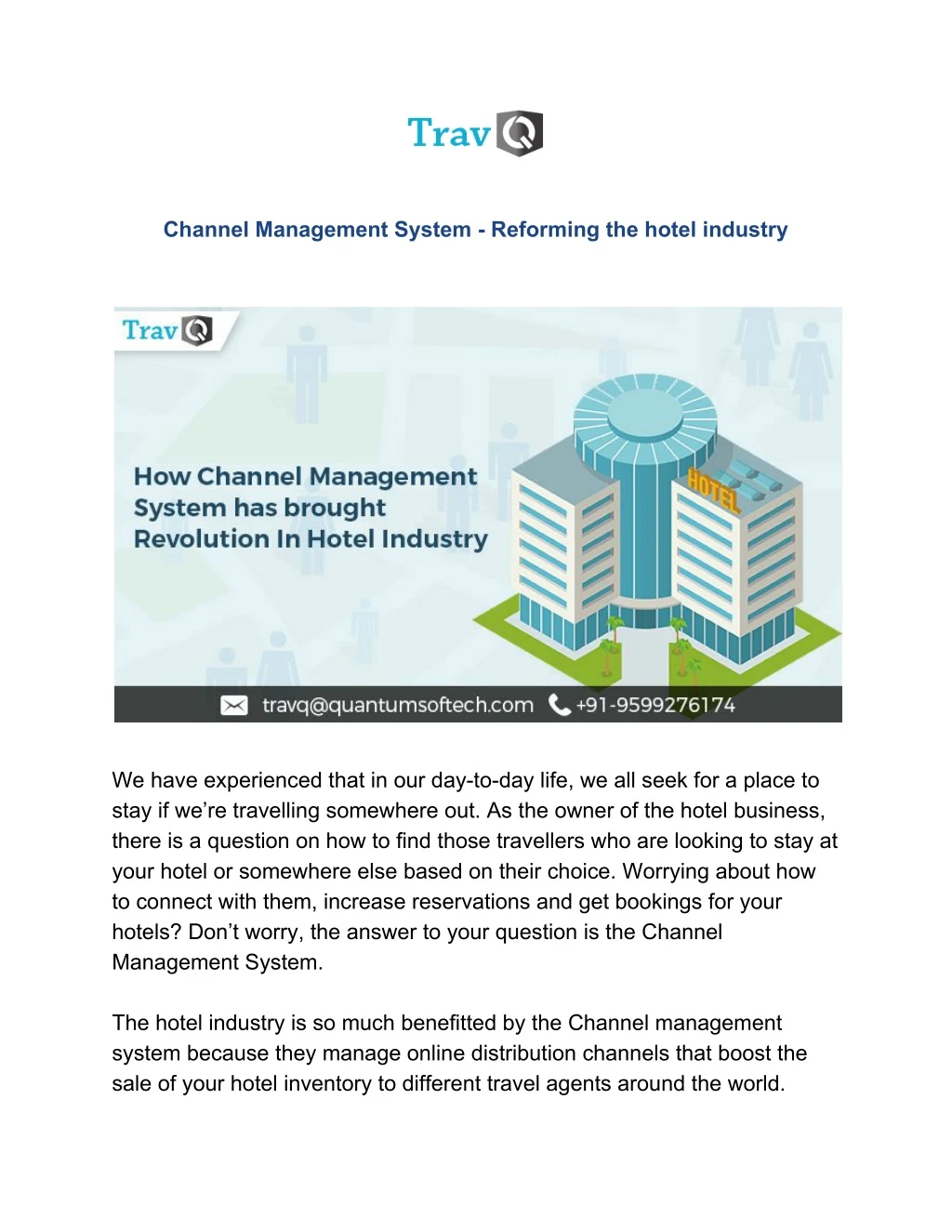 channel management system reforming the hotel