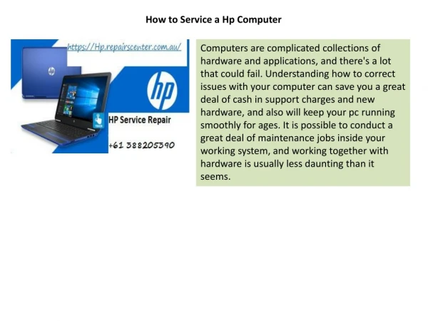 Hp Laptop and computer Repairs centre