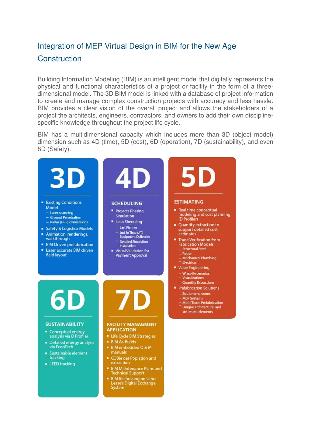 integration of mep virtual design