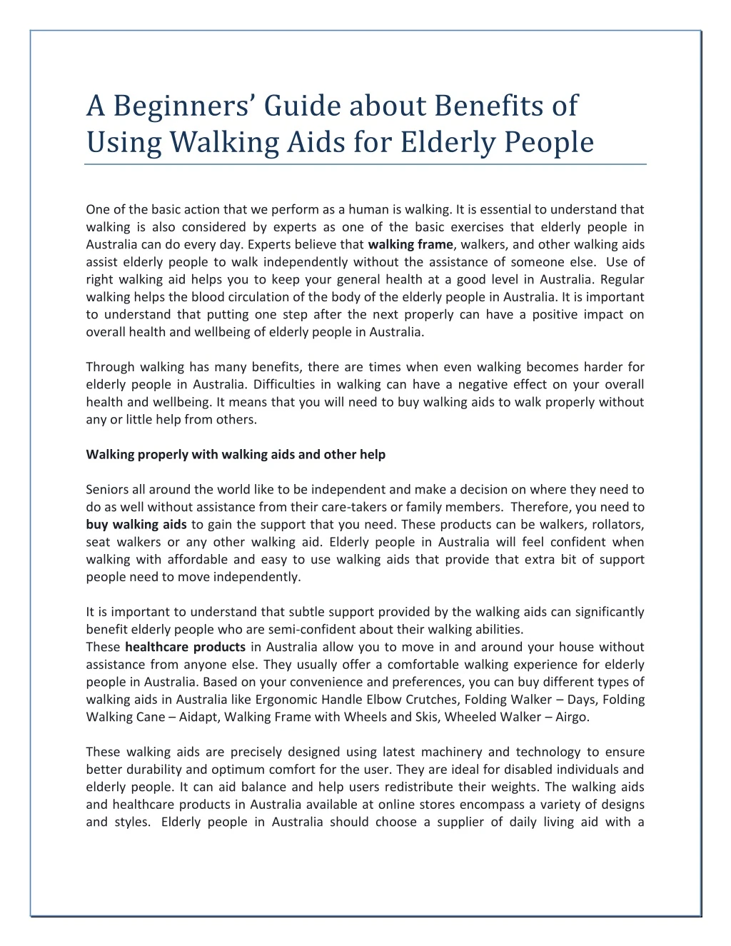 a beginners guide about benefits of using walking