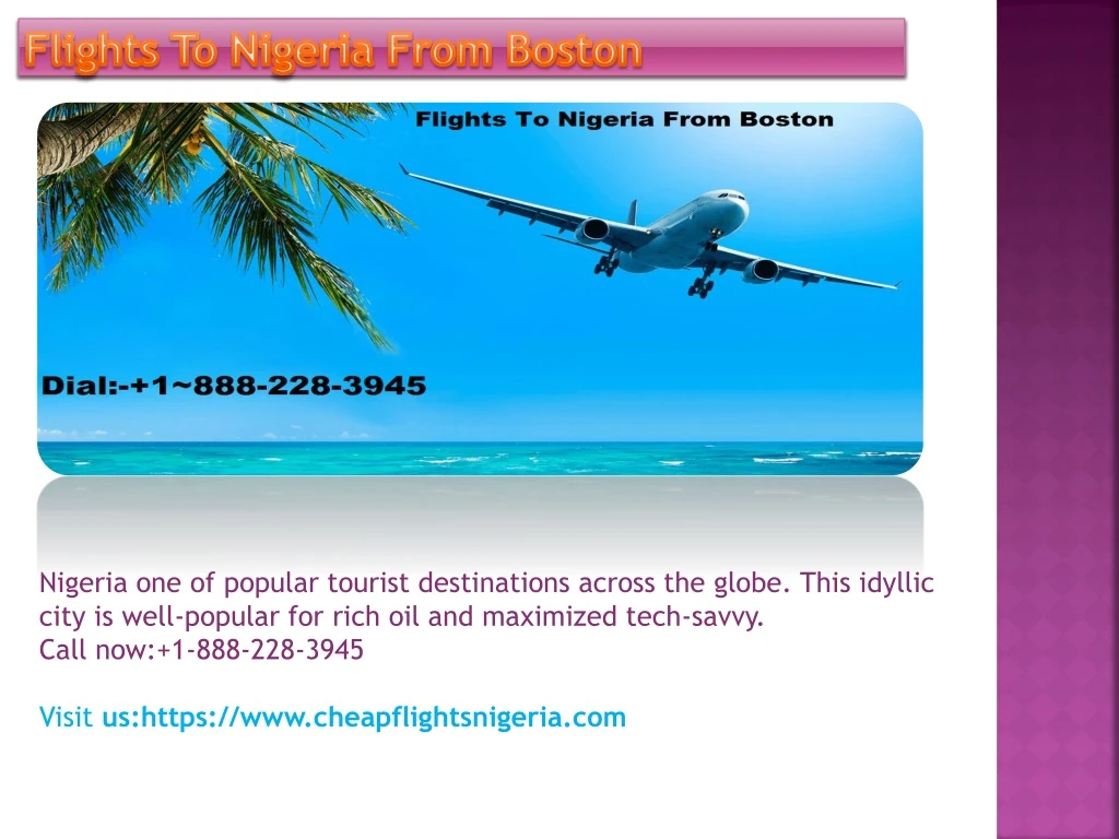 flights to nigeria from boston