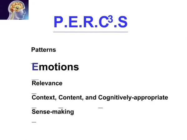 Patterns Emotions Relevance Context, Content, and Cognitively-appropriate Sense-making