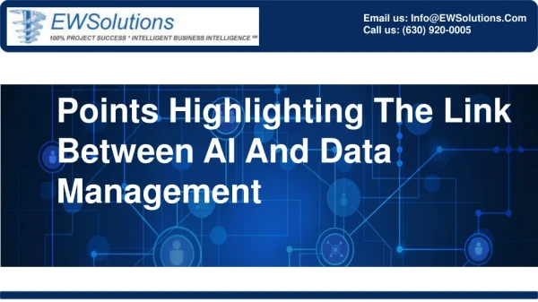 Points Highlighting The Link Between AI And Data Management