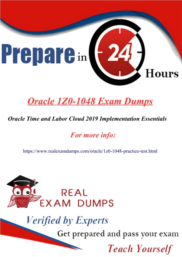 Valid 1z0-1048 Oracle [2019 August] Exam Dumps - Quick Tips To Pass Offered By RealExamDumps.com