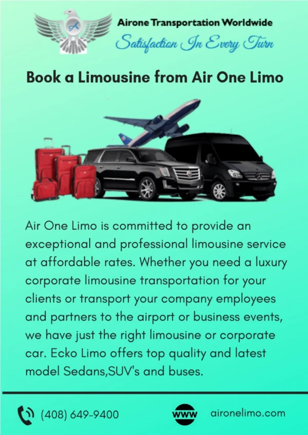 Book a Limousine from Air One Limo