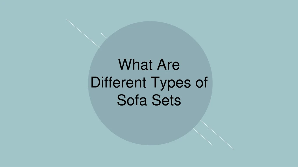 what are different types of sofa sets