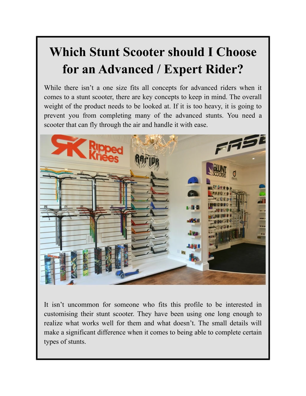 which stunt scooter should i choose