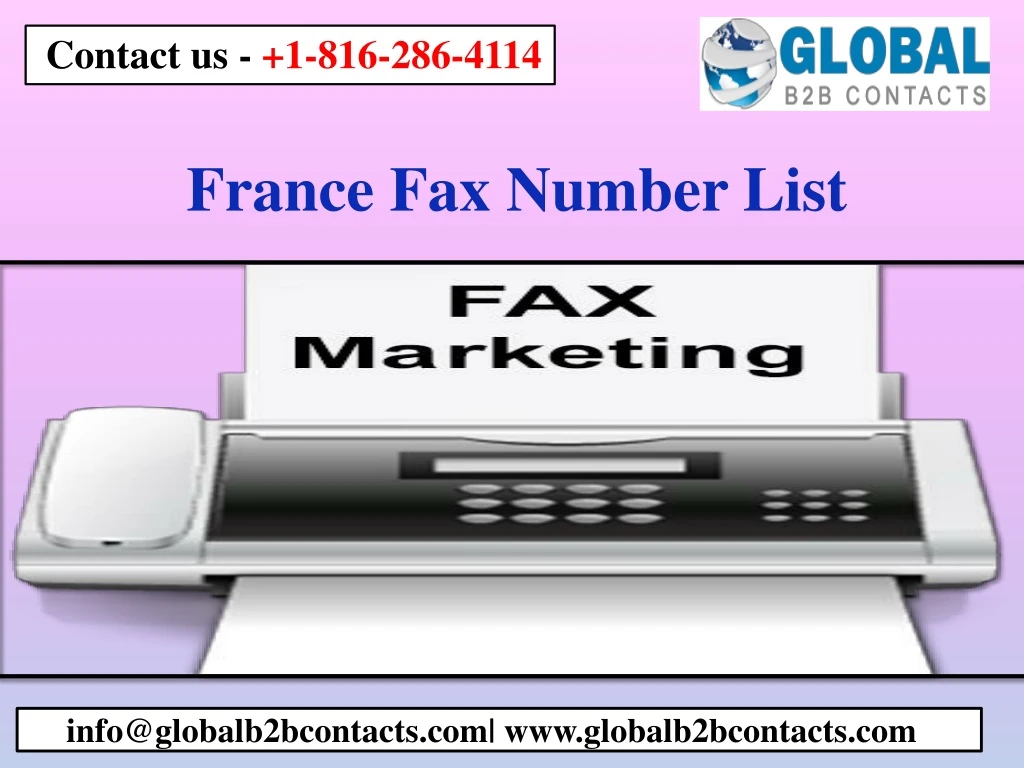 france fax number list