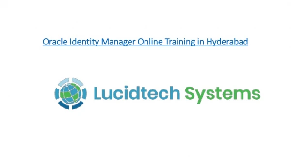 Oracle Identity Manager Admin Online Training in Hyderabad