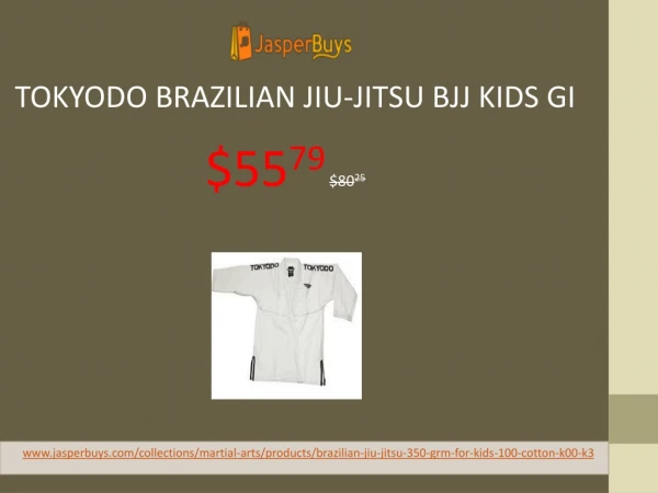 Tokyodo Brazilian Jiu-Jitsu BJJ Kids Gi 350 Grm 100% Cotton All Play Weave Pre-shrunk Rib Stop Pants, Jacket & Pant. - $