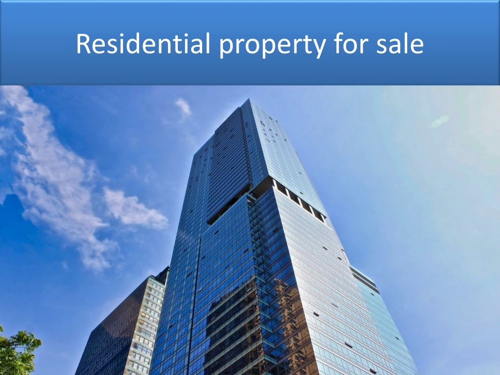 residential property for sale