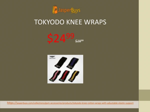 Tokyodo Knee Wraps with Compression & Elastic Support, Adjustable, 72” Long, 3" wide - $24.99