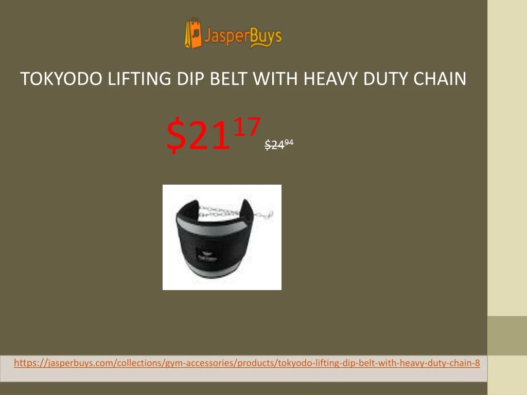 tokyodo lifting dip belt with heavy duty chain