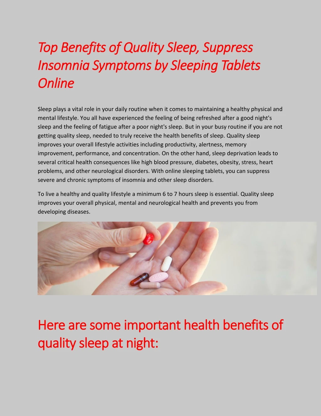 top top benefits of quality sleep suppress