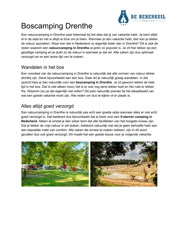 boscamping drenthe