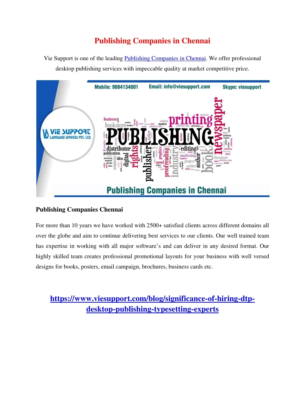 publishing companies in chennai