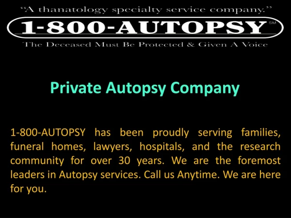 Private Autopsy Company