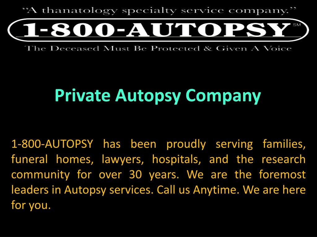 private autopsy company