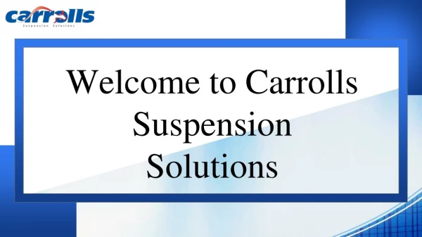 Best Deal on Suspension Parts in Australia | Carrolls Suspension Solutions