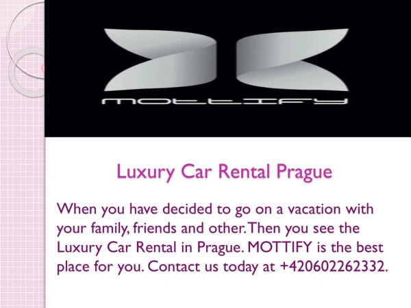 Luxury Car Rental Prague