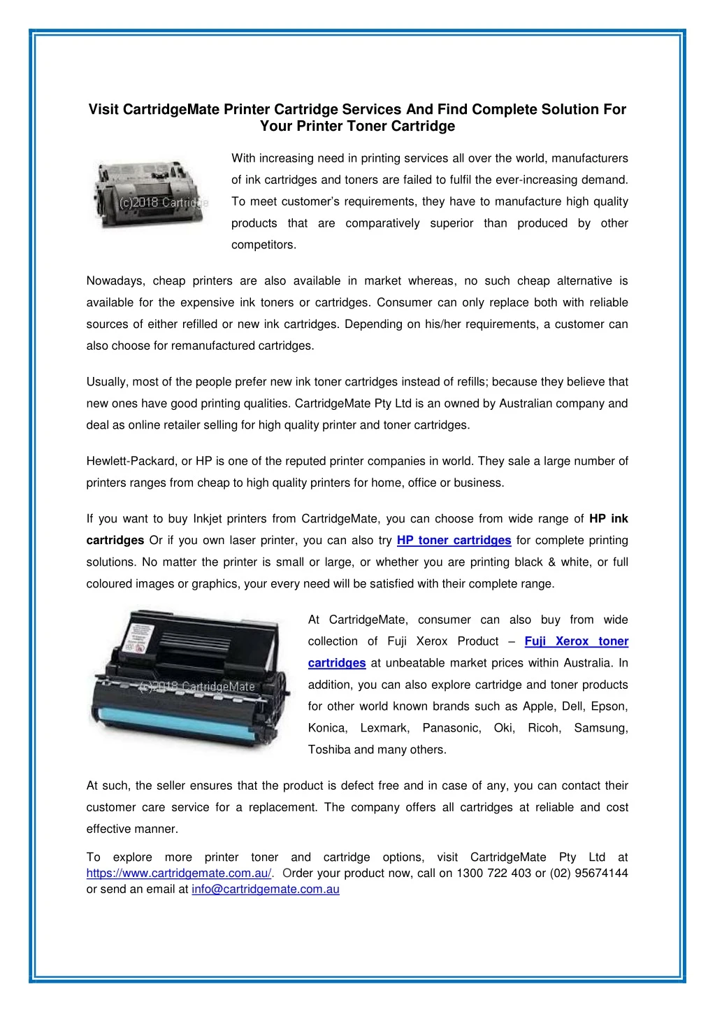 visit cartridgemate printer cartridge services
