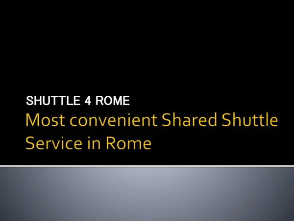 Civitavecchia shuttle services