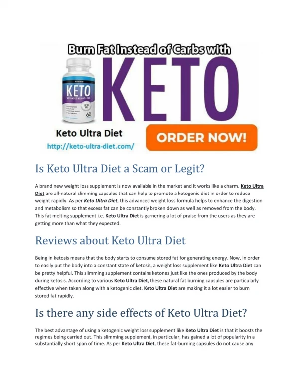 Keto Ultra Diet