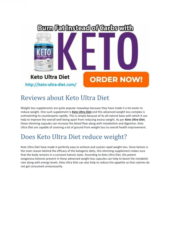 Keto Ultra Diet