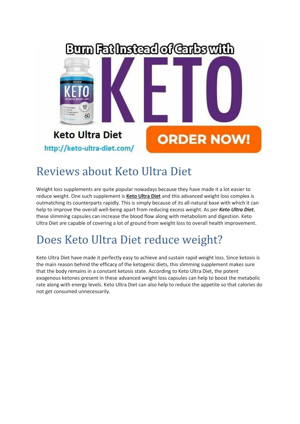 reviews about keto ultra diet
