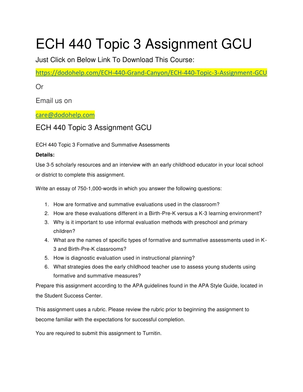 ech 440 topic 3 assignment gcu