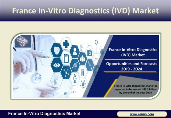 France In Vitro Diagnostics market is expected to be around US$ 5 Billion by 2024